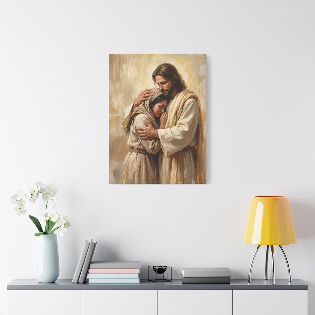 Shelter in His Love Matte Canvas, Stretched