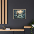 "Peace Be Still - Jesus Walking on Water" | Matthew 14:22-33 Matte Framed Canvas
