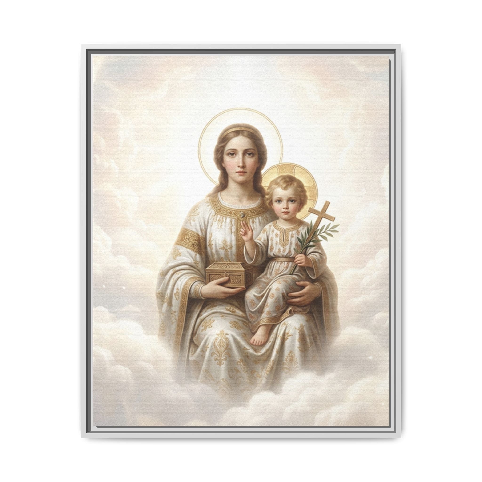 Madonna of Divine Light Matte Framed Canvas