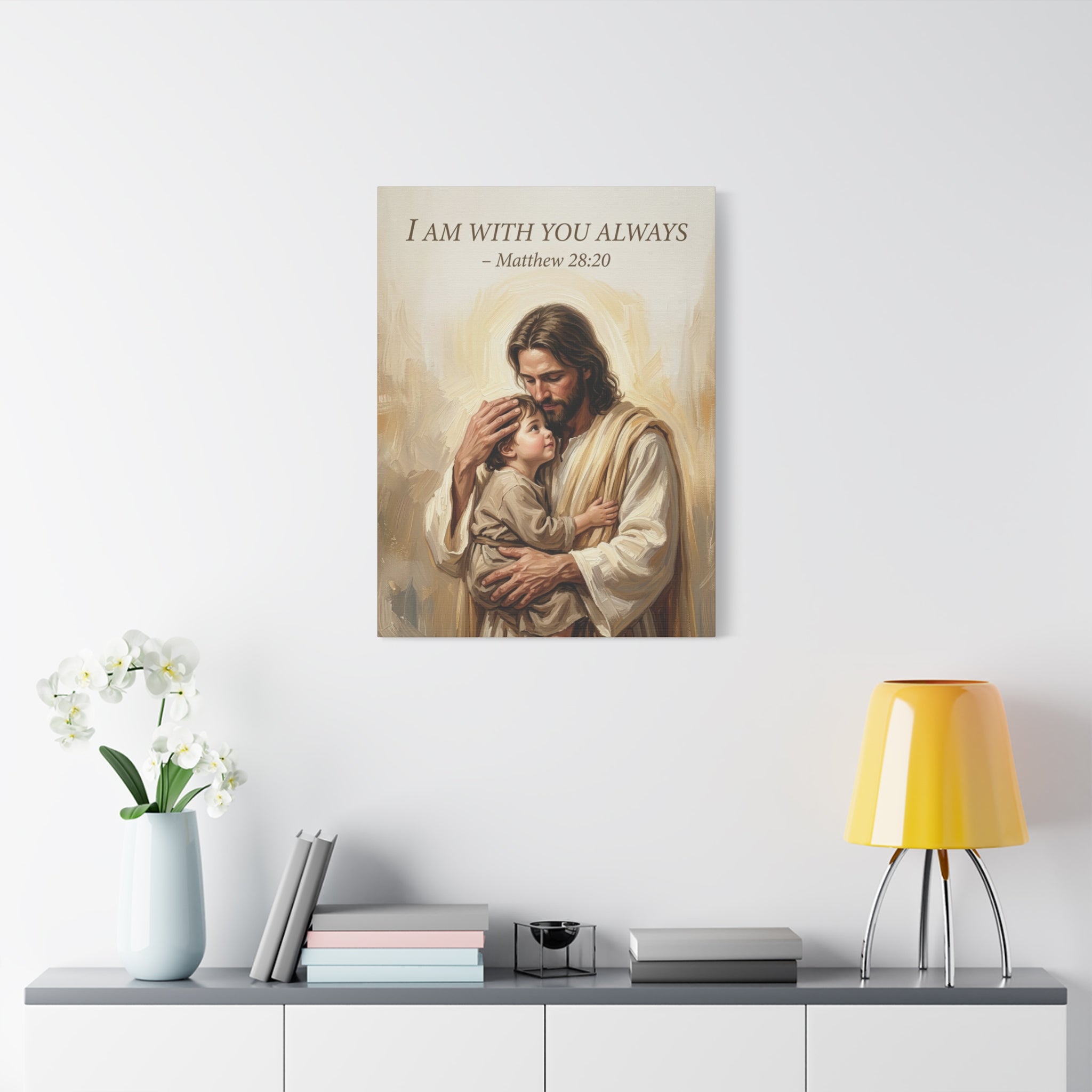 I Am With You Always – Matthew 28:20 Matte Canvas, Stretched