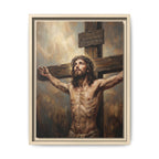 Redeemer on the Cross Matte Framed Canvas