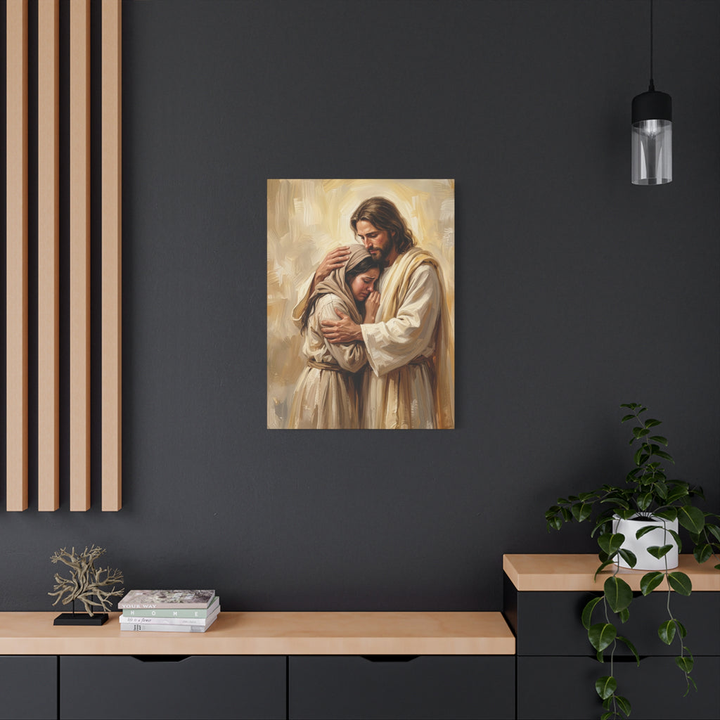 Shelter in His Love Matte Canvas, Stretched