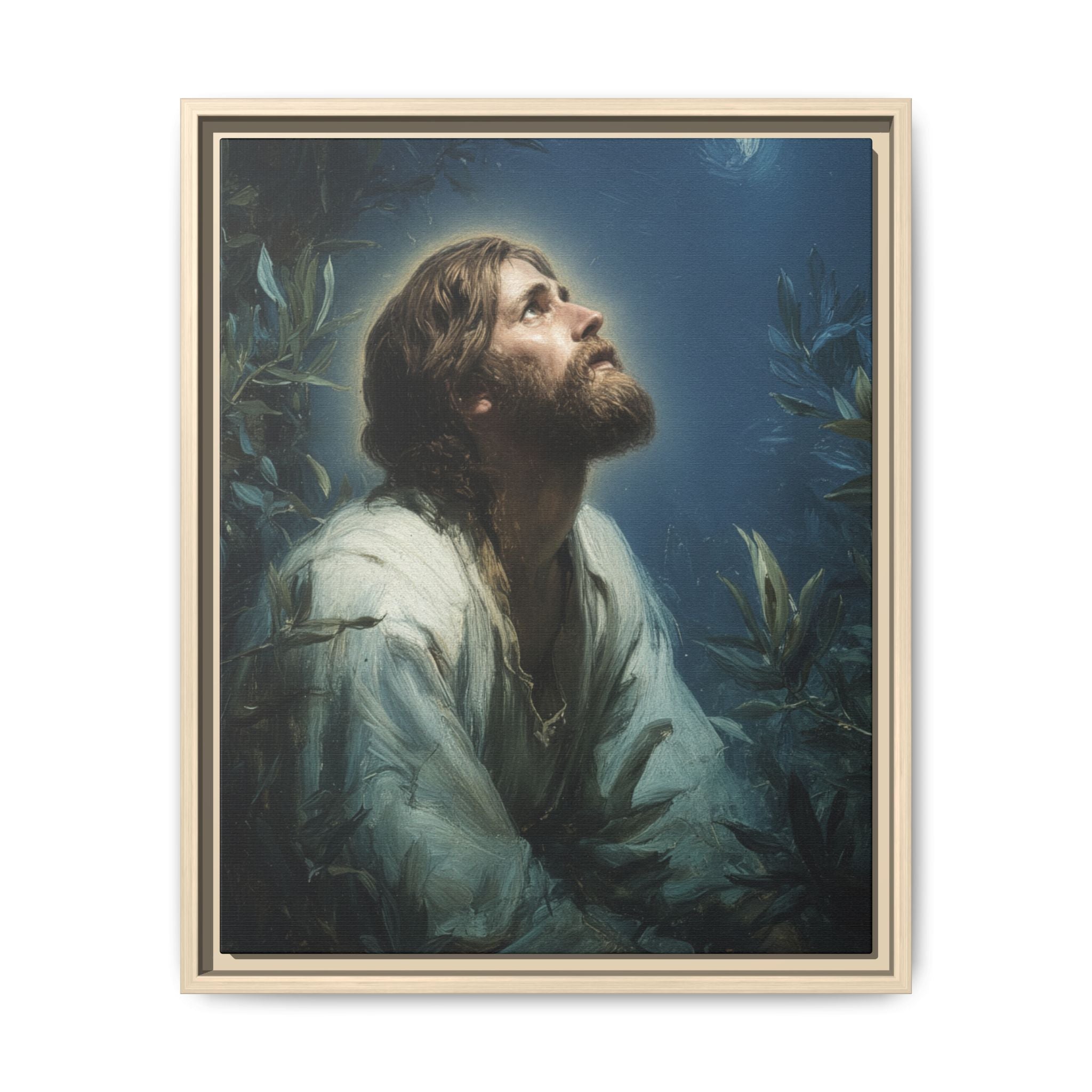 Gethsemane Prayer Matte Framed Canvas