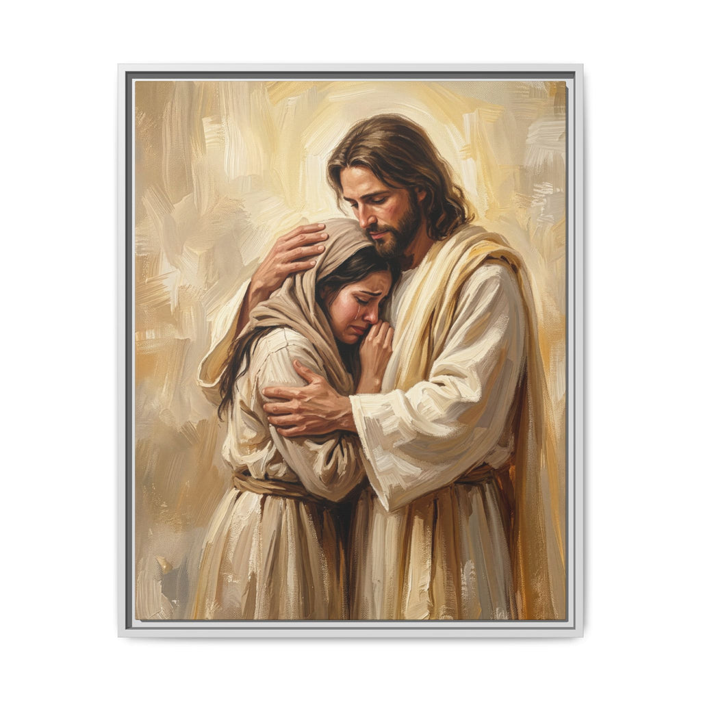 Shelter in His Love Matte Framed Canvas