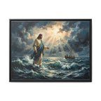 "Peace Be Still - Jesus Walking on Water" | Matthew 14:22-33 Matte Framed Canvas
