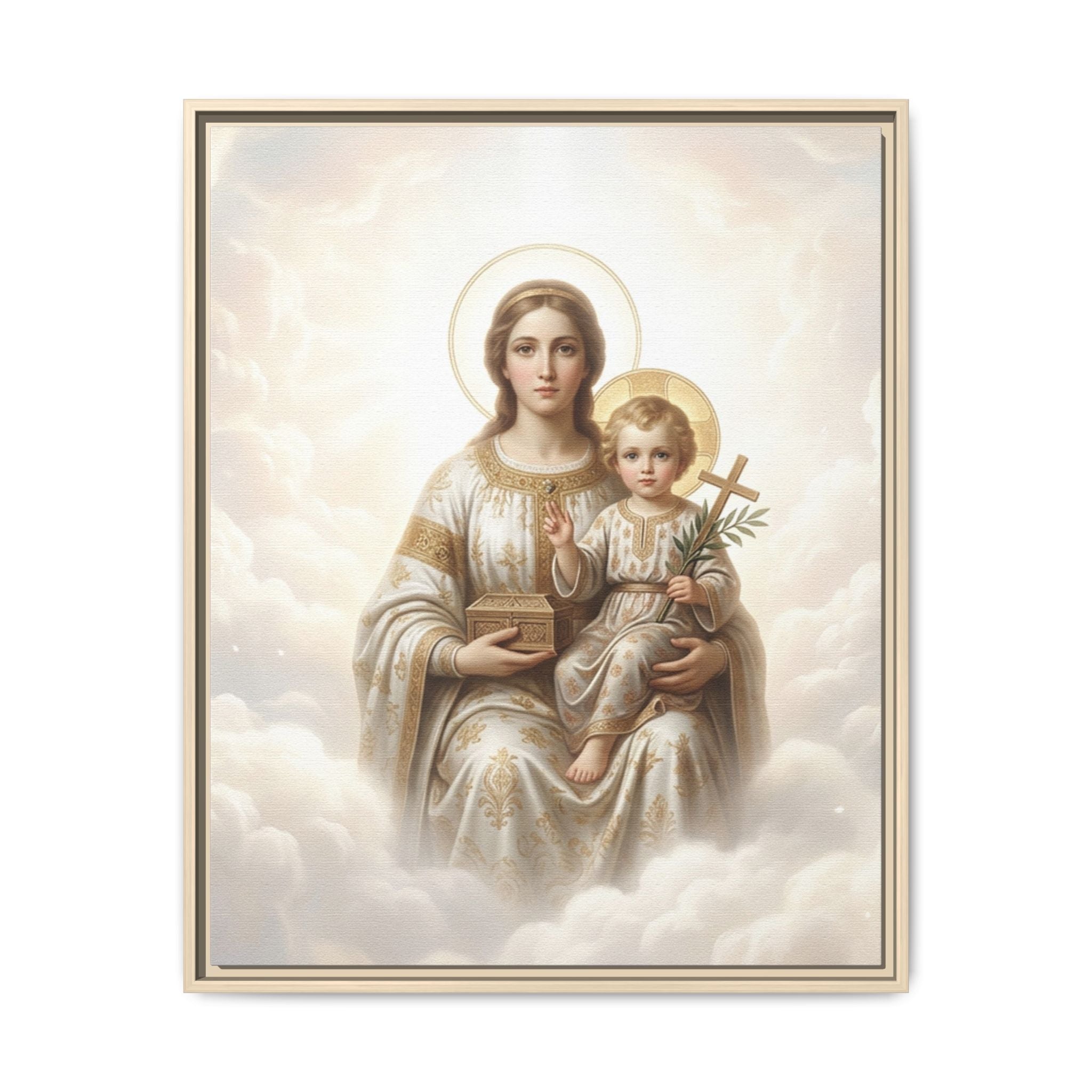 Madonna of Divine Light Matte Framed Canvas