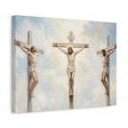 "The Crucifixion - Three Crosses at Golgotha" | Matthew 27:32-56 Matte Canvas, Stretched