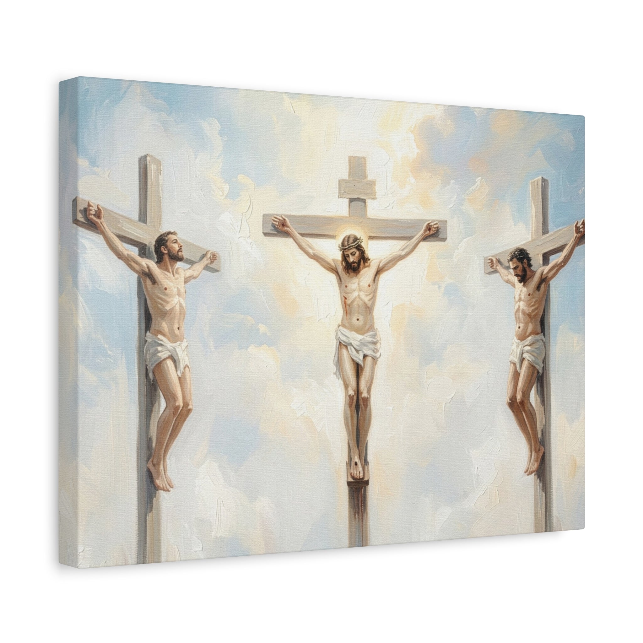 "The Crucifixion - Three Crosses at Golgotha" | Matthew 27:32-56 Matte Canvas, Stretched