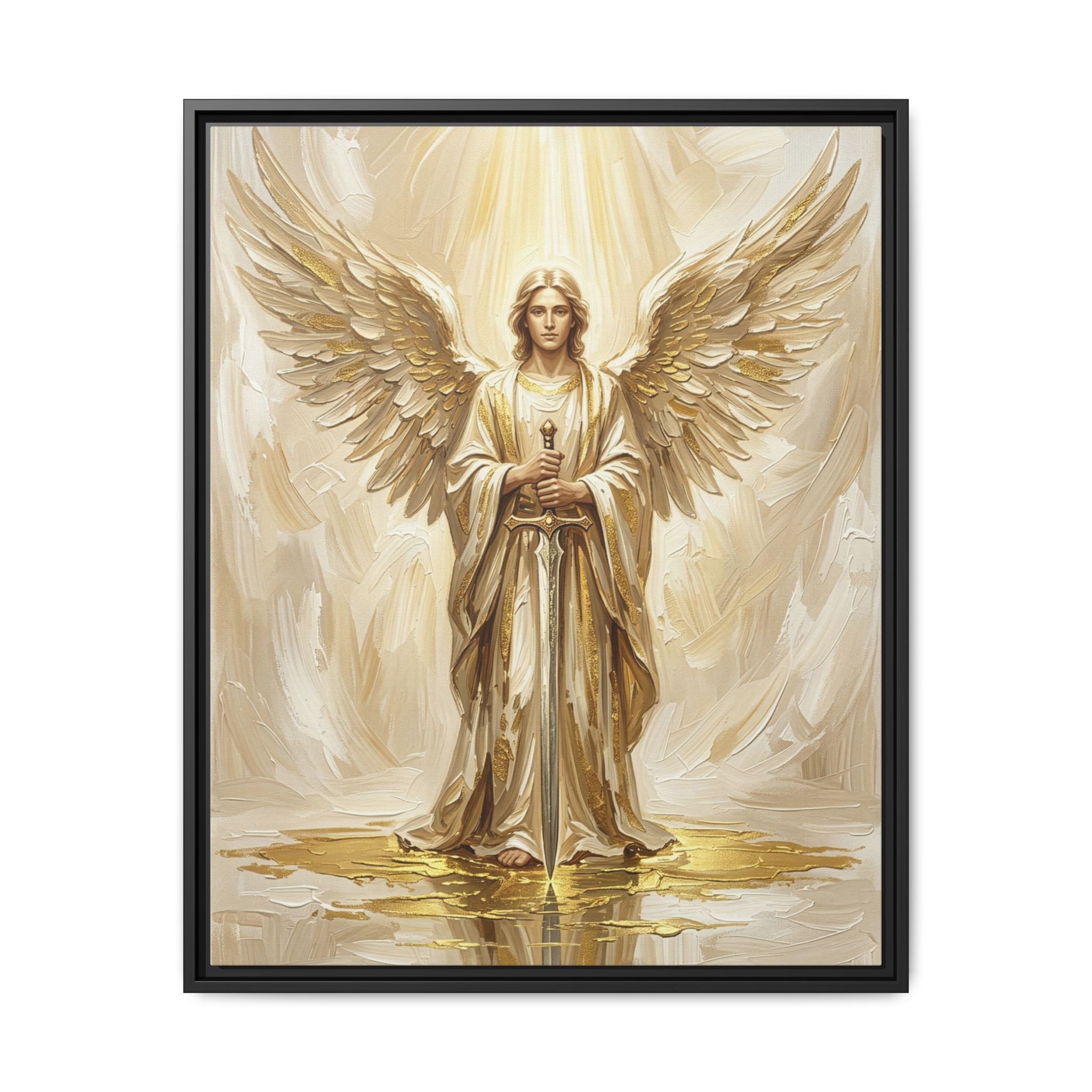 Celestial Warrior Matte Framed Canvas