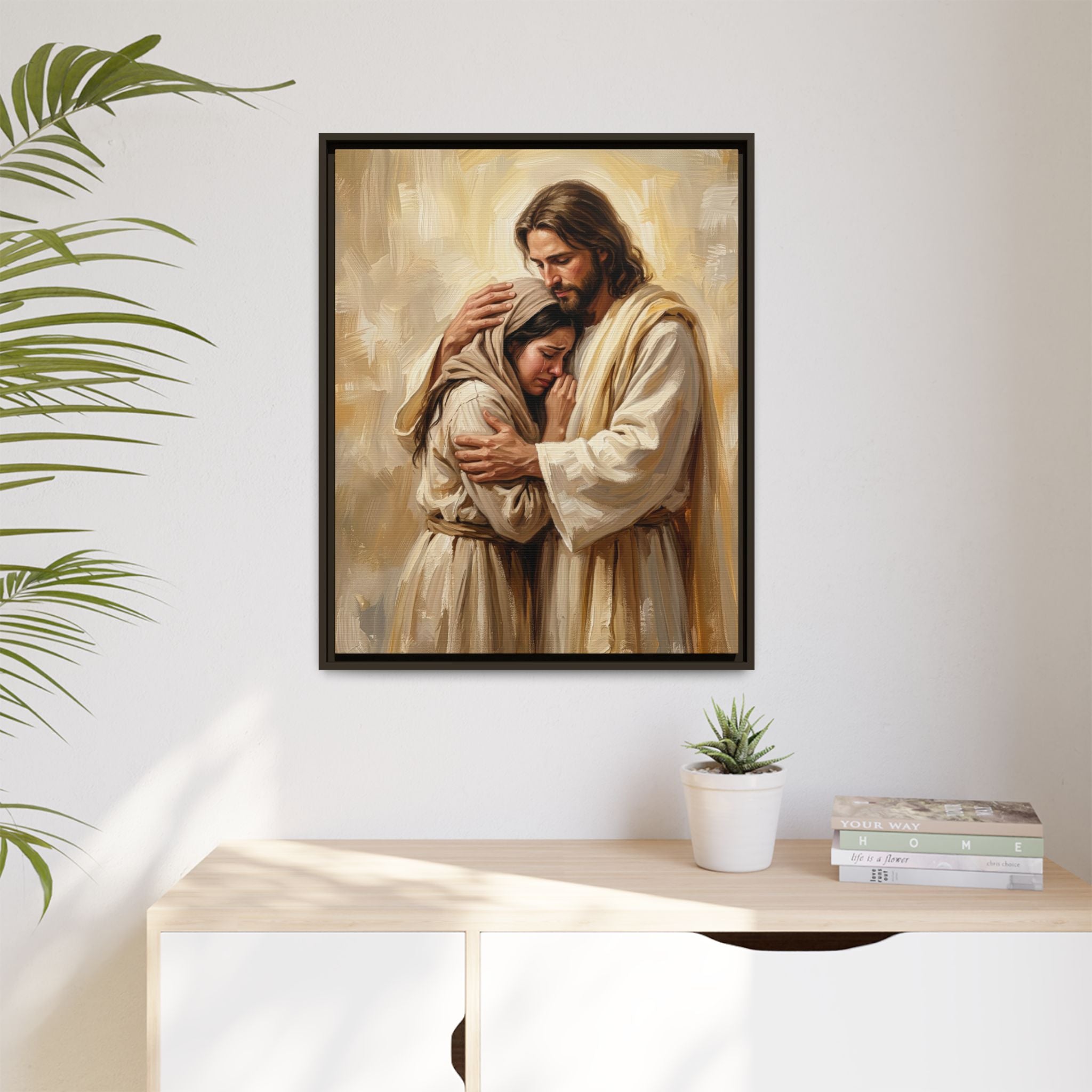 Shelter in His Love Matte Framed Canvas