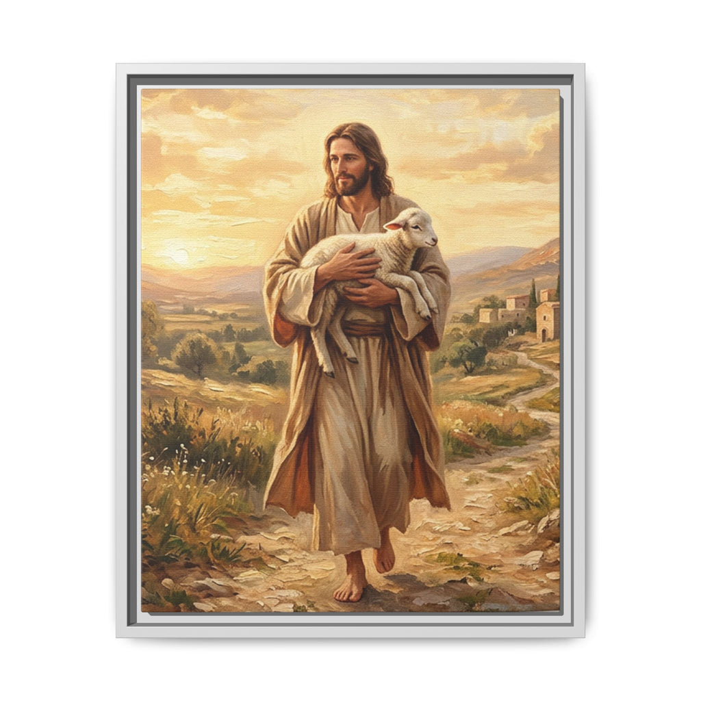 Shepherd of Peace Matte Framed Canvas