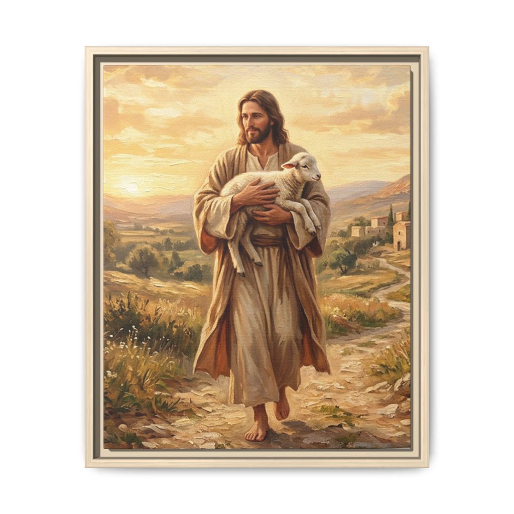 Shepherd of Peace Matte Framed Canvas