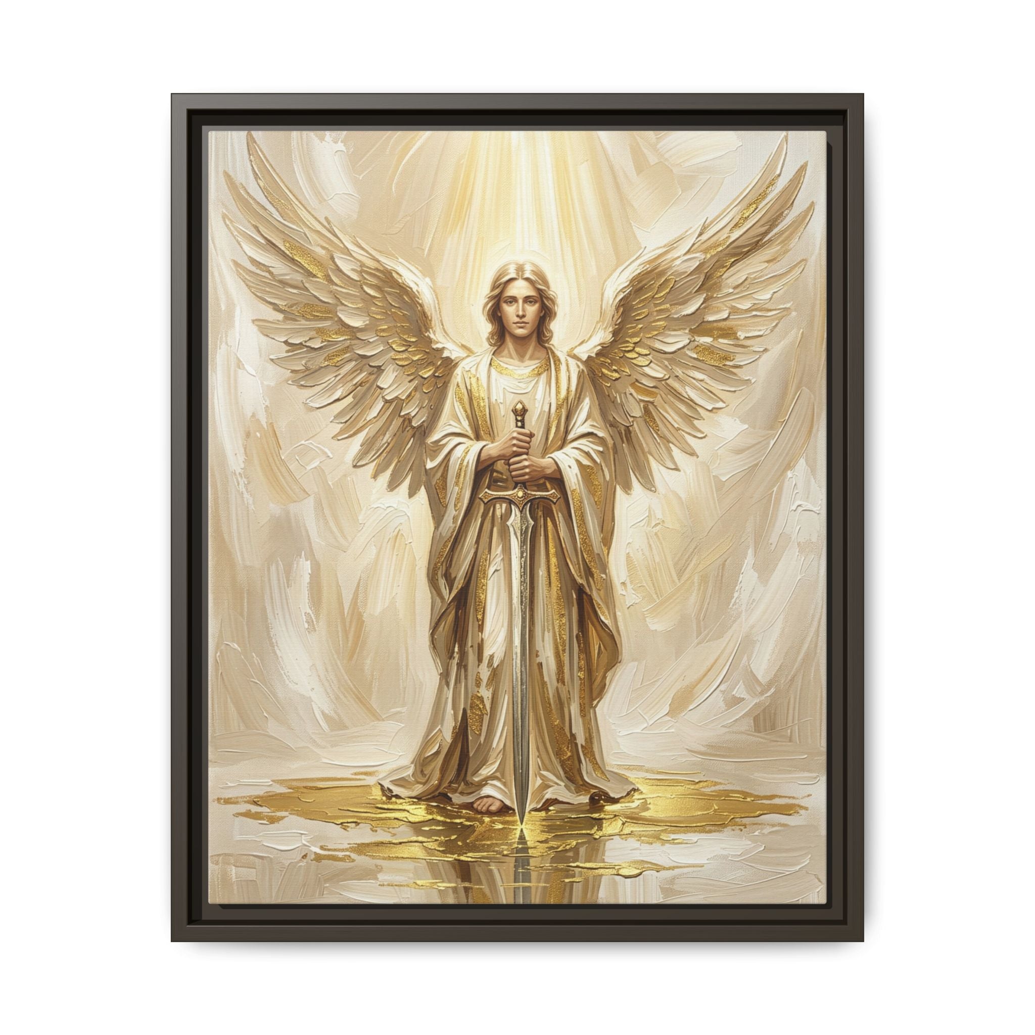 Celestial Warrior Matte Framed Canvas