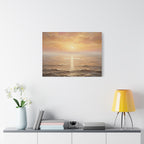 "Divine Light Upon the Waters - The Cross Reflected" | Matthew 14:25-27 Matte Canvas, Stretched