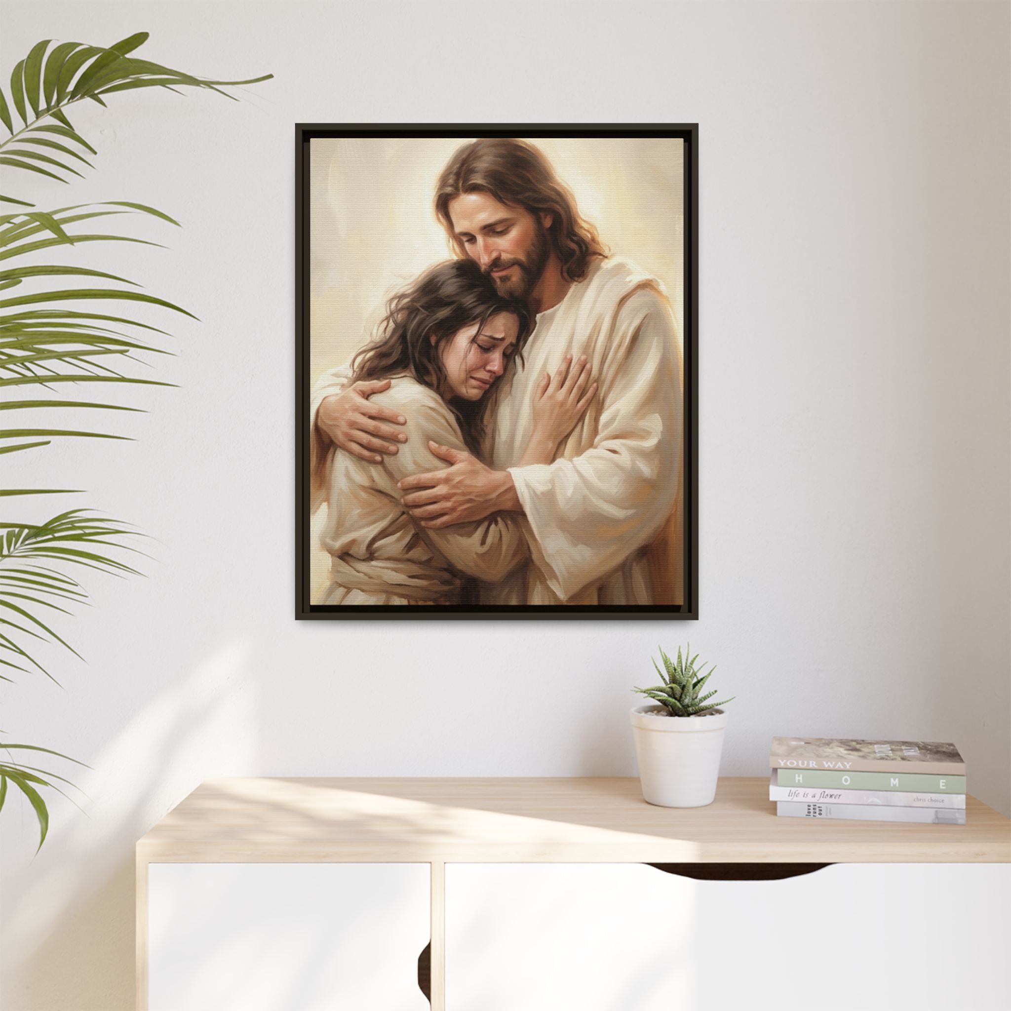Held by Grace Matte Framed Canvas