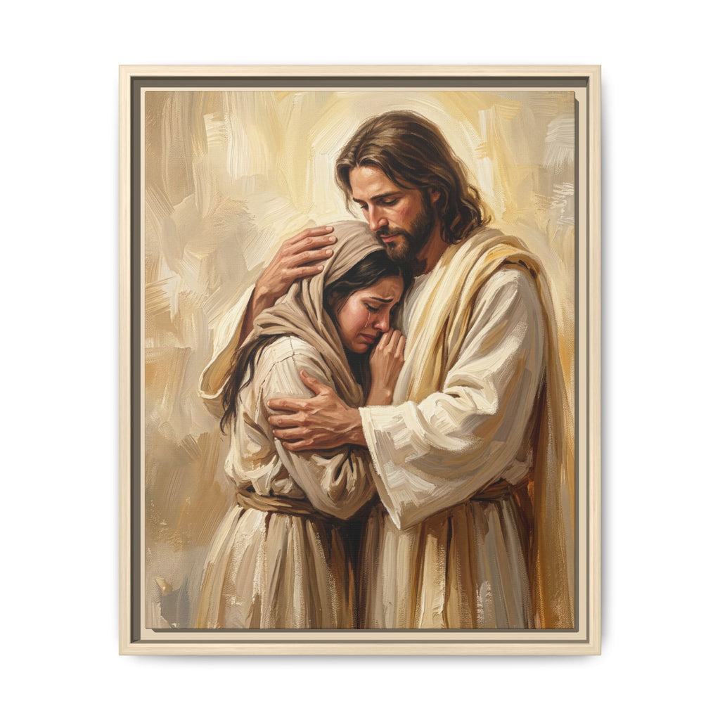 Shelter in His Love Matte Framed Canvas