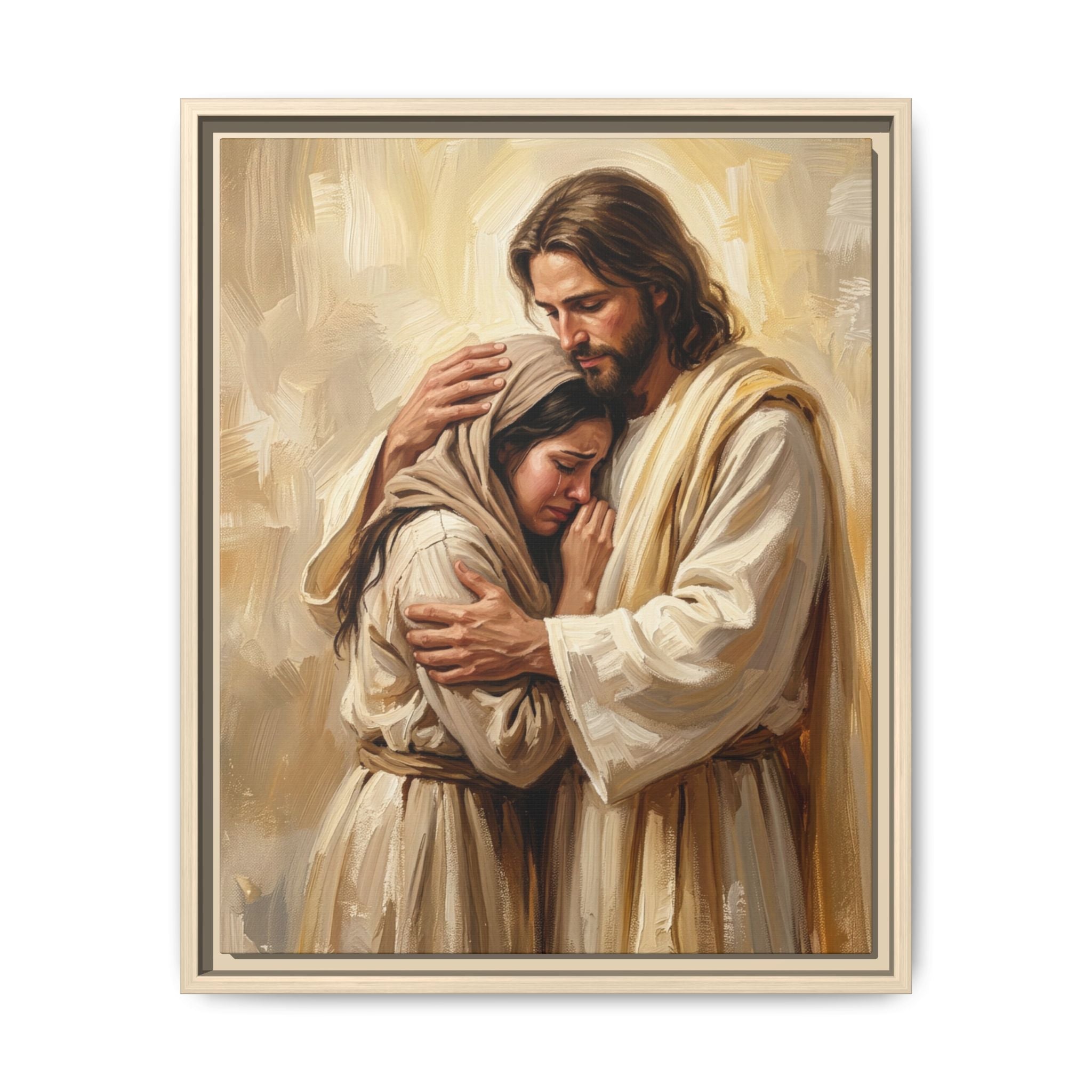 Shelter in His Love Matte Framed Canvas