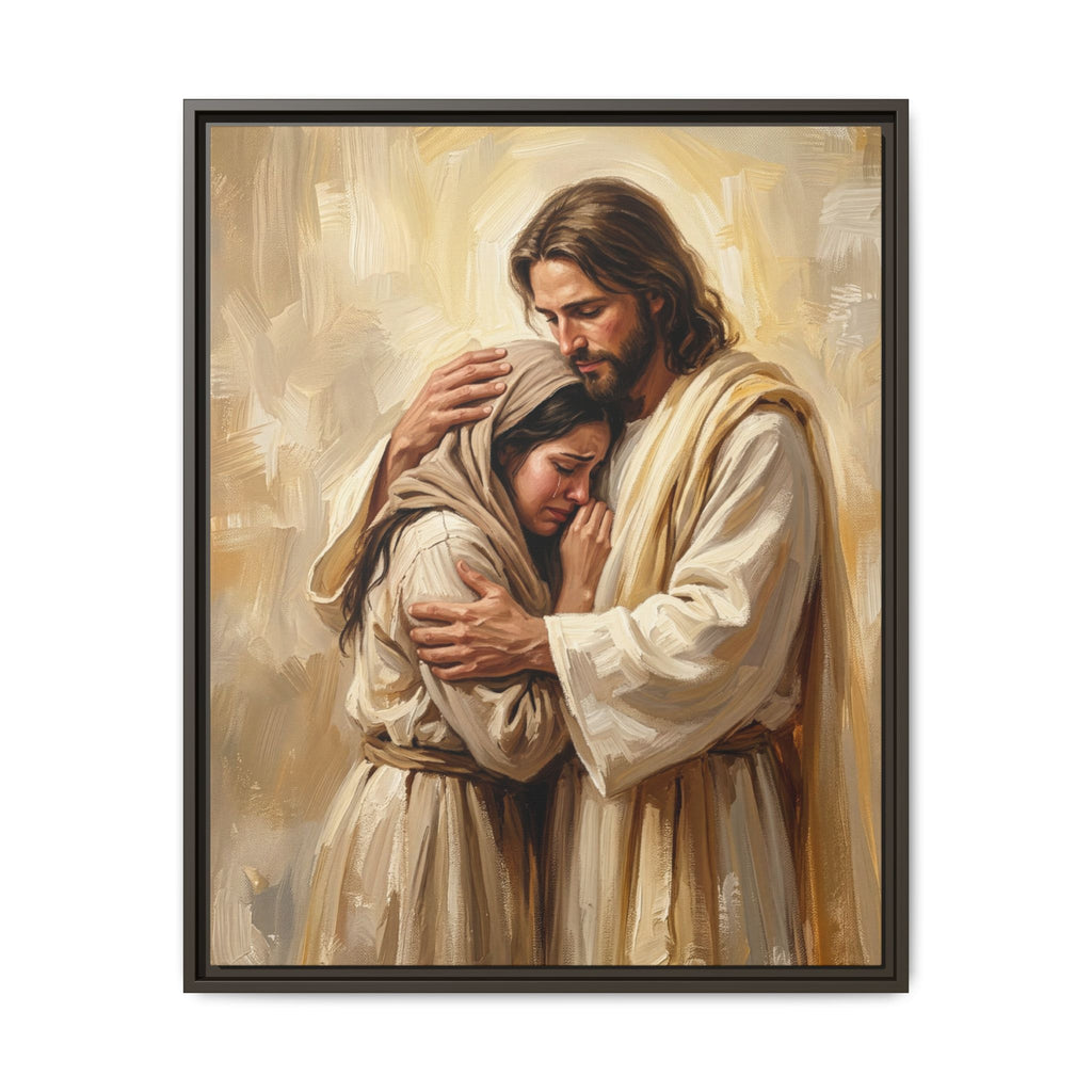 Shelter in His Love Matte Framed Canvas