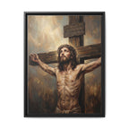 Redeemer on the Cross Matte Framed Canvas