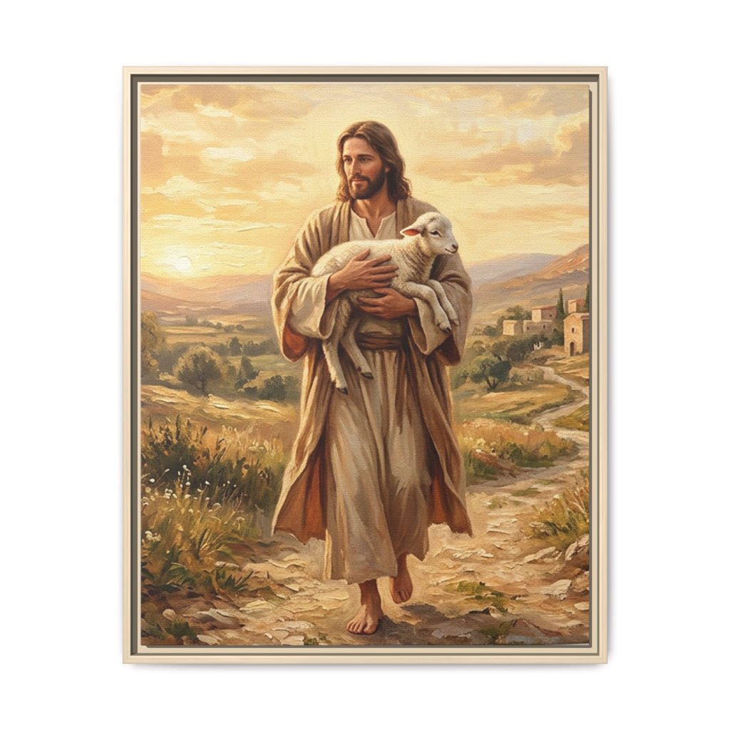Shepherd of Peace Matte Framed Canvas