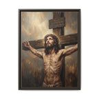 Redeemer on the Cross Matte Framed Canvas