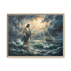 "Peace Be Still - Jesus Walking on Water" | Matthew 14:22-33 Matte Framed Canvas