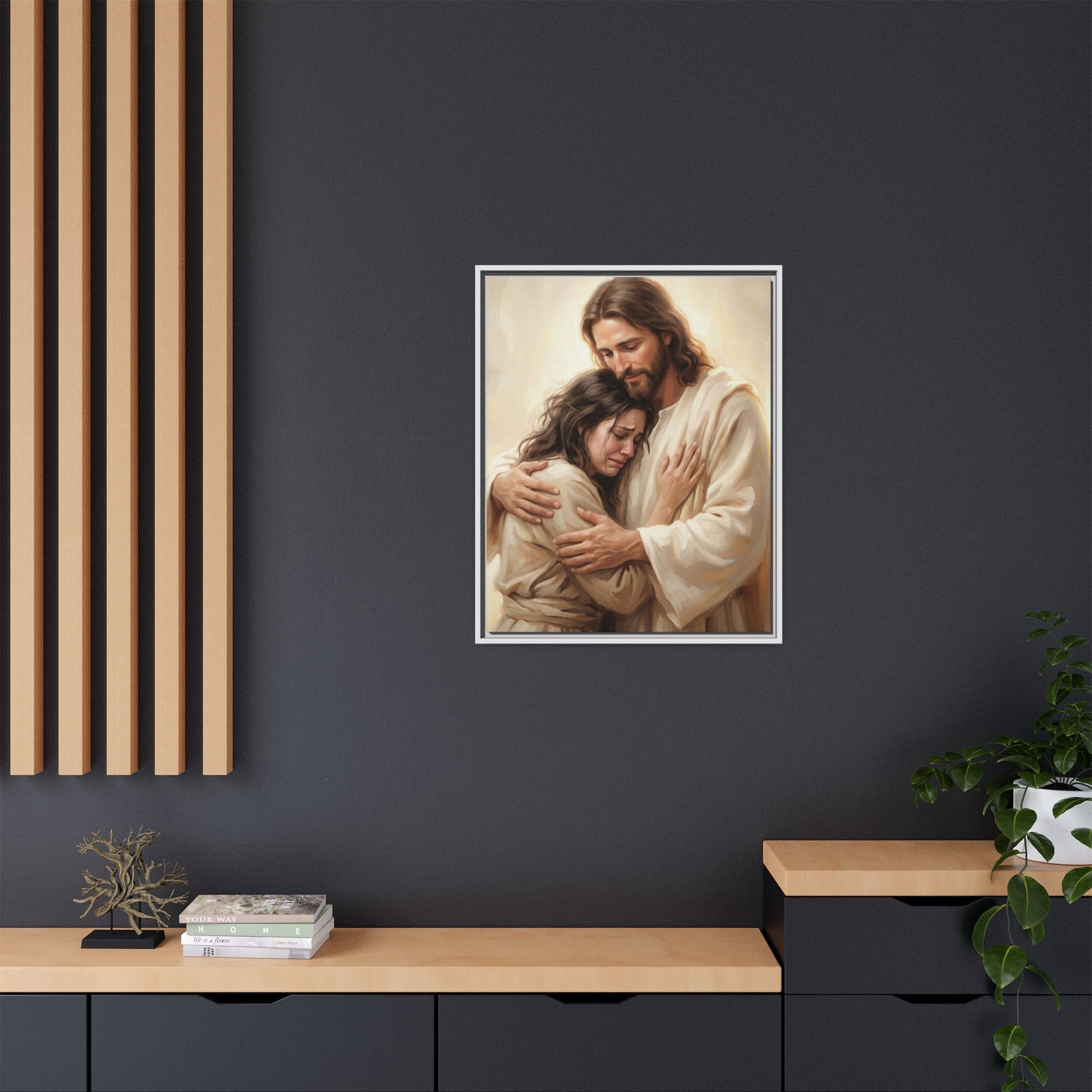 Held by Grace Matte Framed Canvas