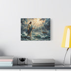 "Peace Be Still - Jesus Walking on Water" | Matthew 14:22-33 Matte Canvas, Stretched