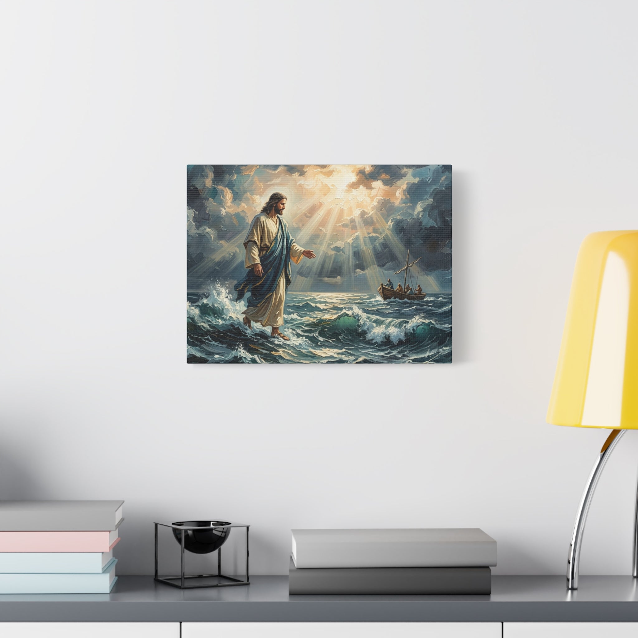 "Peace Be Still - Jesus Walking on Water" | Matthew 14:22-33 Matte Canvas, Stretched