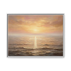"Divine Light Upon the Waters - The Cross Reflected" | Matthew 14:25-27 Matte Framed Canvas