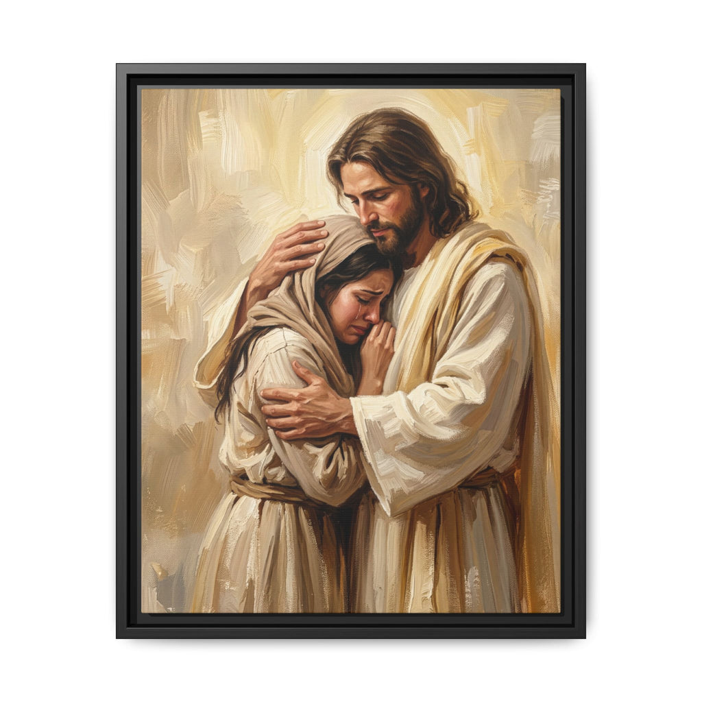 Shelter in His Love Matte Framed Canvas