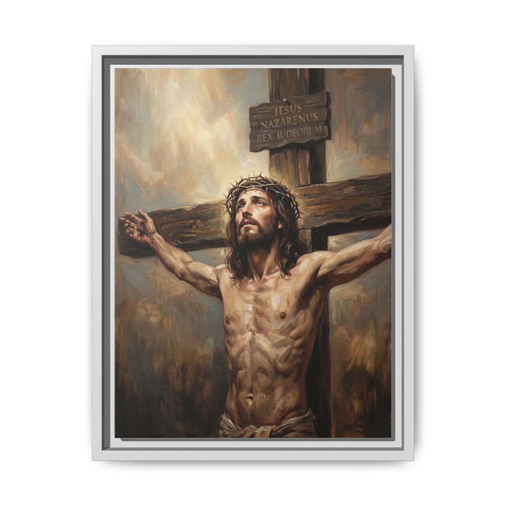 Redeemer on the Cross Matte Framed Canvas