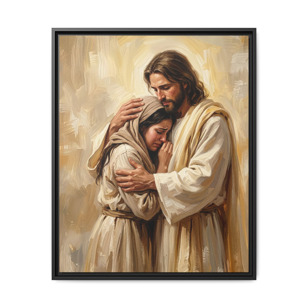 Shelter in His Love Matte Framed Canvas