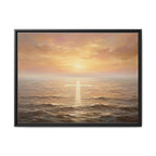 "Divine Light Upon the Waters - The Cross Reflected" | Matthew 14:25-27 Matte Framed Canvas