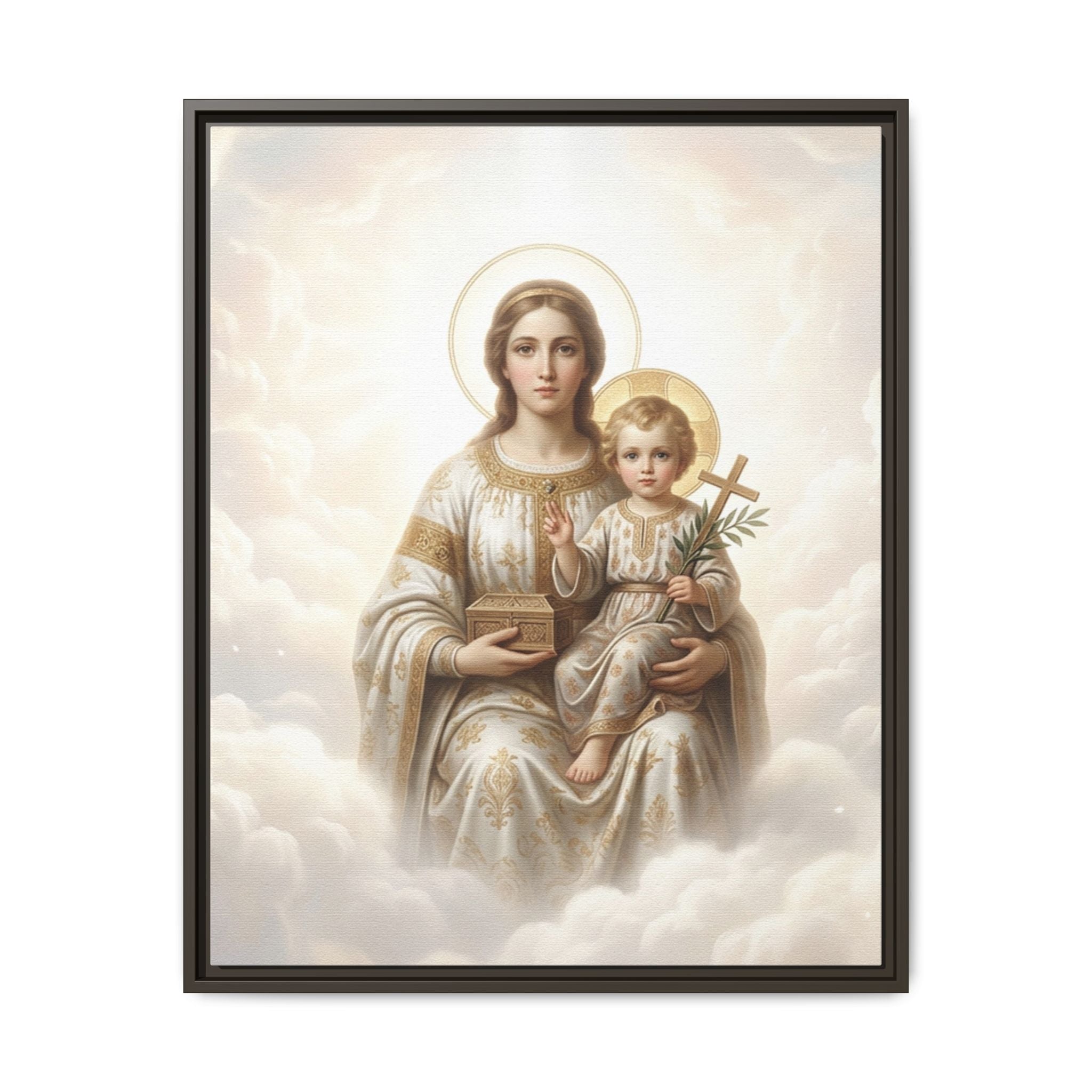 Madonna of Divine Light Matte Framed Canvas