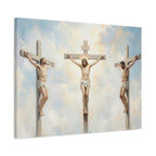 "The Crucifixion - Three Crosses at Golgotha" | Matthew 27:32-56 Matte Canvas, Stretched