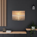 "Divine Light Upon the Waters - The Cross Reflected" | Matthew 14:25-27 Matte Canvas, Stretched