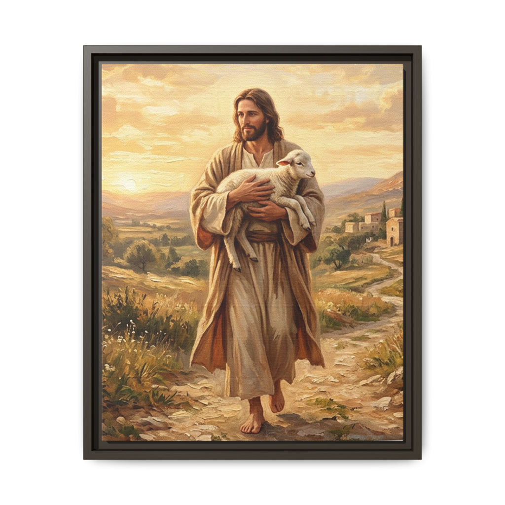 Shepherd of Peace Matte Framed Canvas