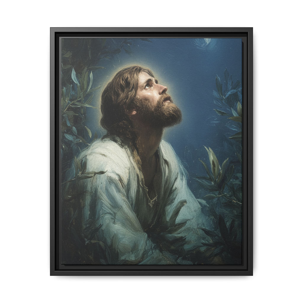Gethsemane Prayer Matte Framed Canvas