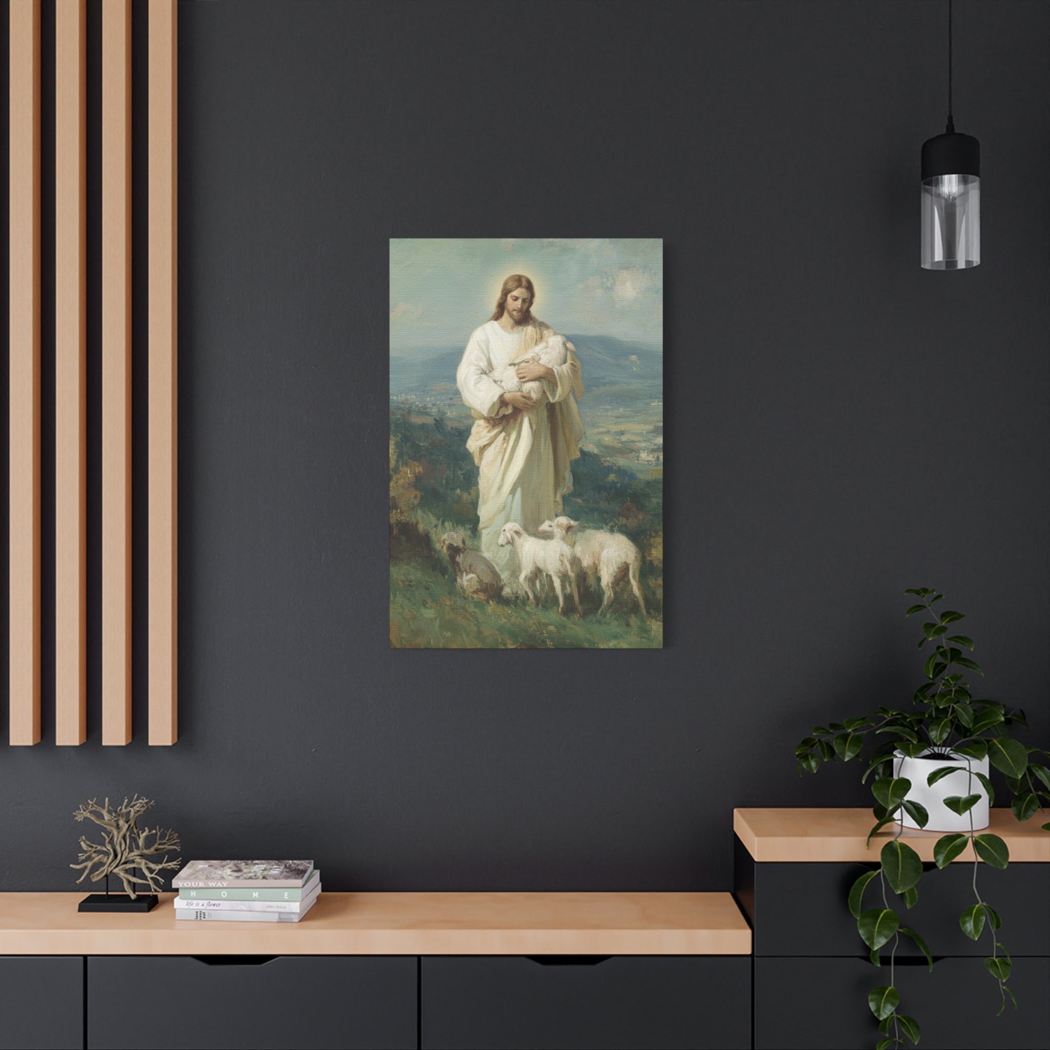 The Good Shepherd Matte Canvas, Stretched
