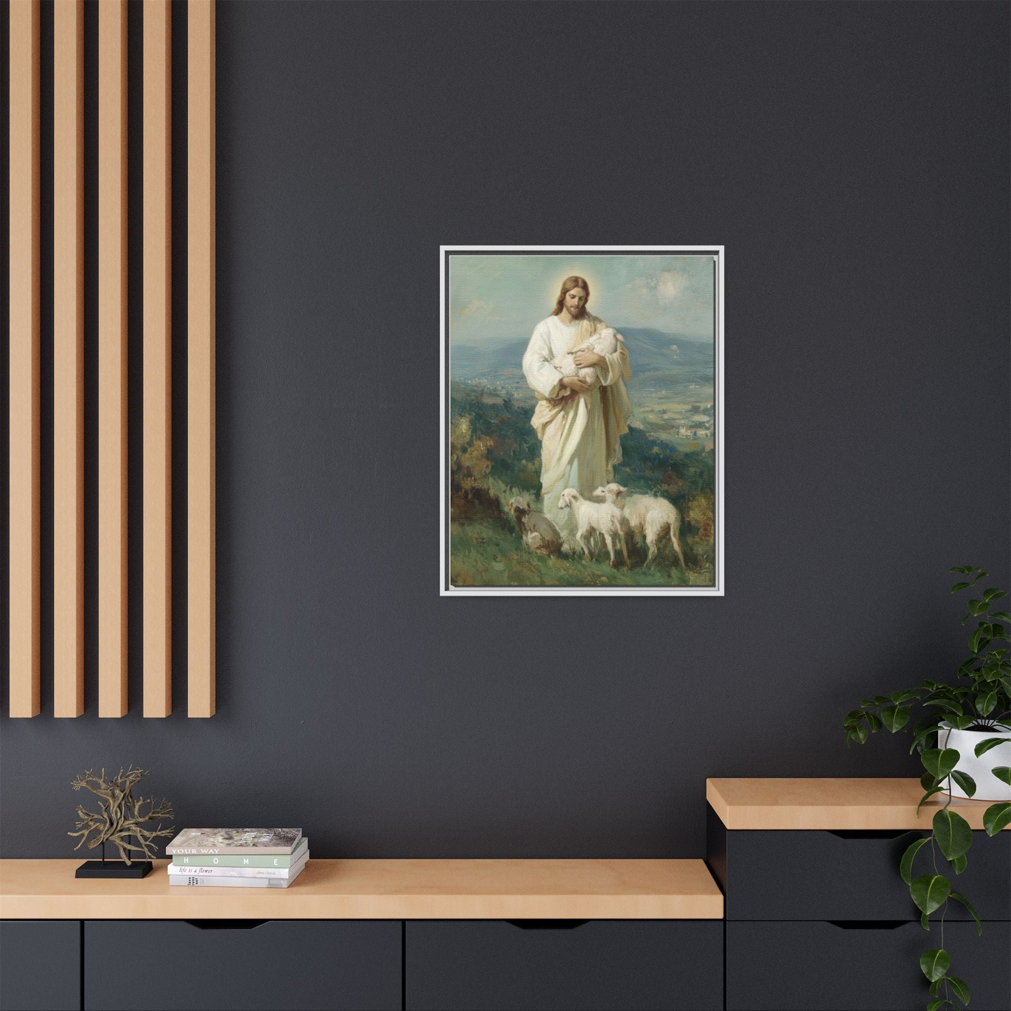 The Good Shepherd Matte Framed Canvas