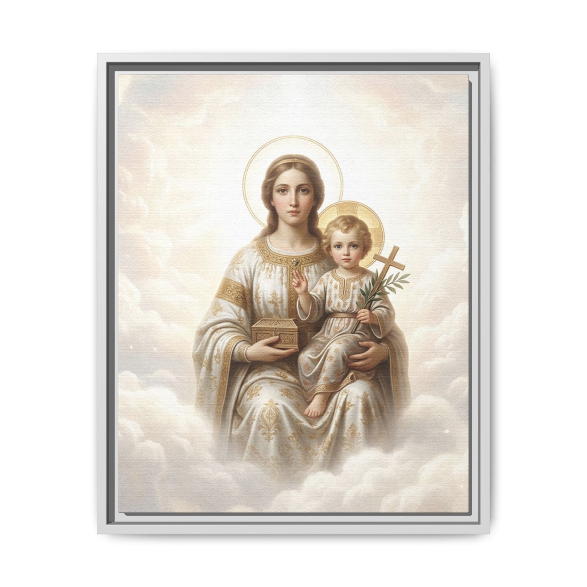 Madonna of Divine Light Matte Framed Canvas