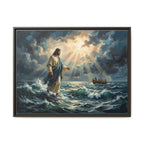"Peace Be Still - Jesus Walking on Water" | Matthew 14:22-33 Matte Framed Canvas