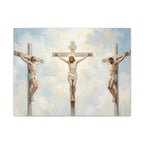 "The Crucifixion - Three Crosses at Golgotha" | Matthew 27:32-56 Matte Canvas, Stretched