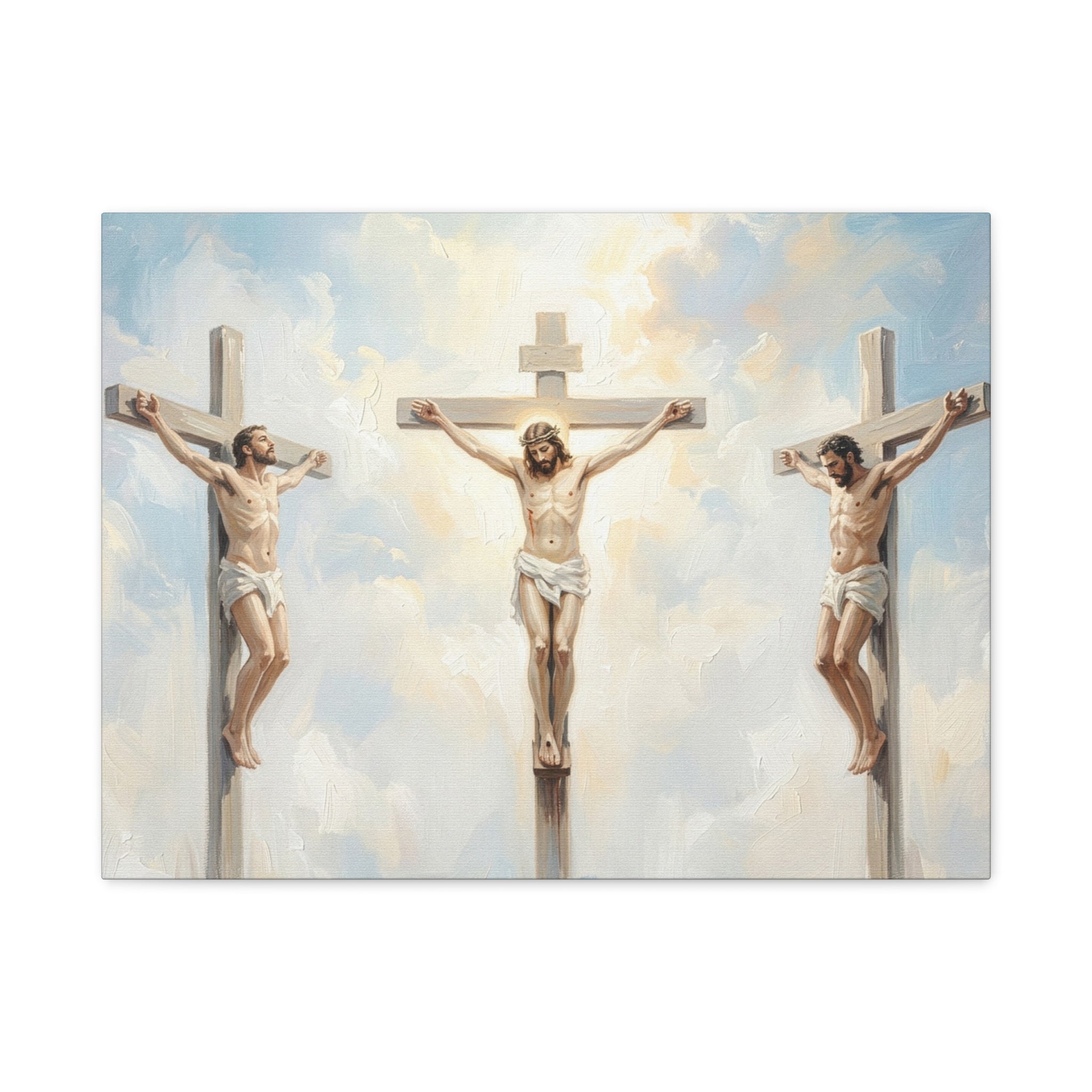 "The Crucifixion - Three Crosses at Golgotha" | Matthew 27:32-56 Matte Canvas, Stretched