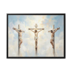 "The Crucifixion - Three Crosses at Golgotha" | Matthew 27:32-56 Framed Canvas