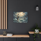"Peace Be Still - Jesus Walking on Water" | Matthew 14:22-33 Matte Canvas, Stretched
