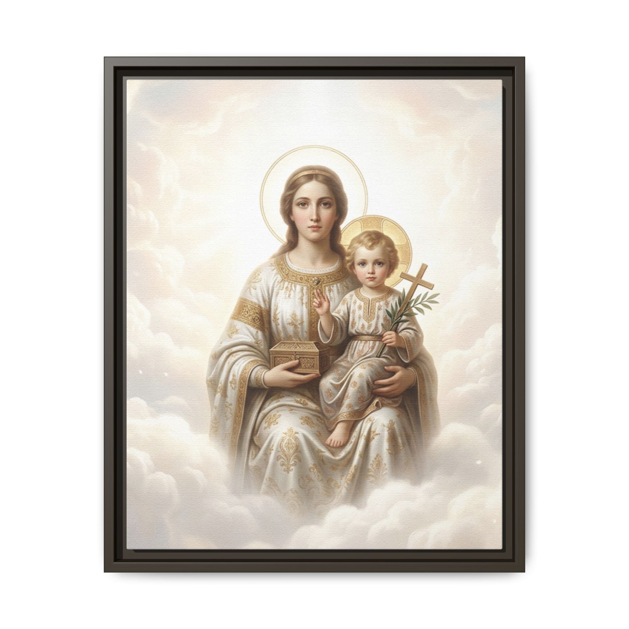 Madonna of Divine Light Matte Framed Canvas