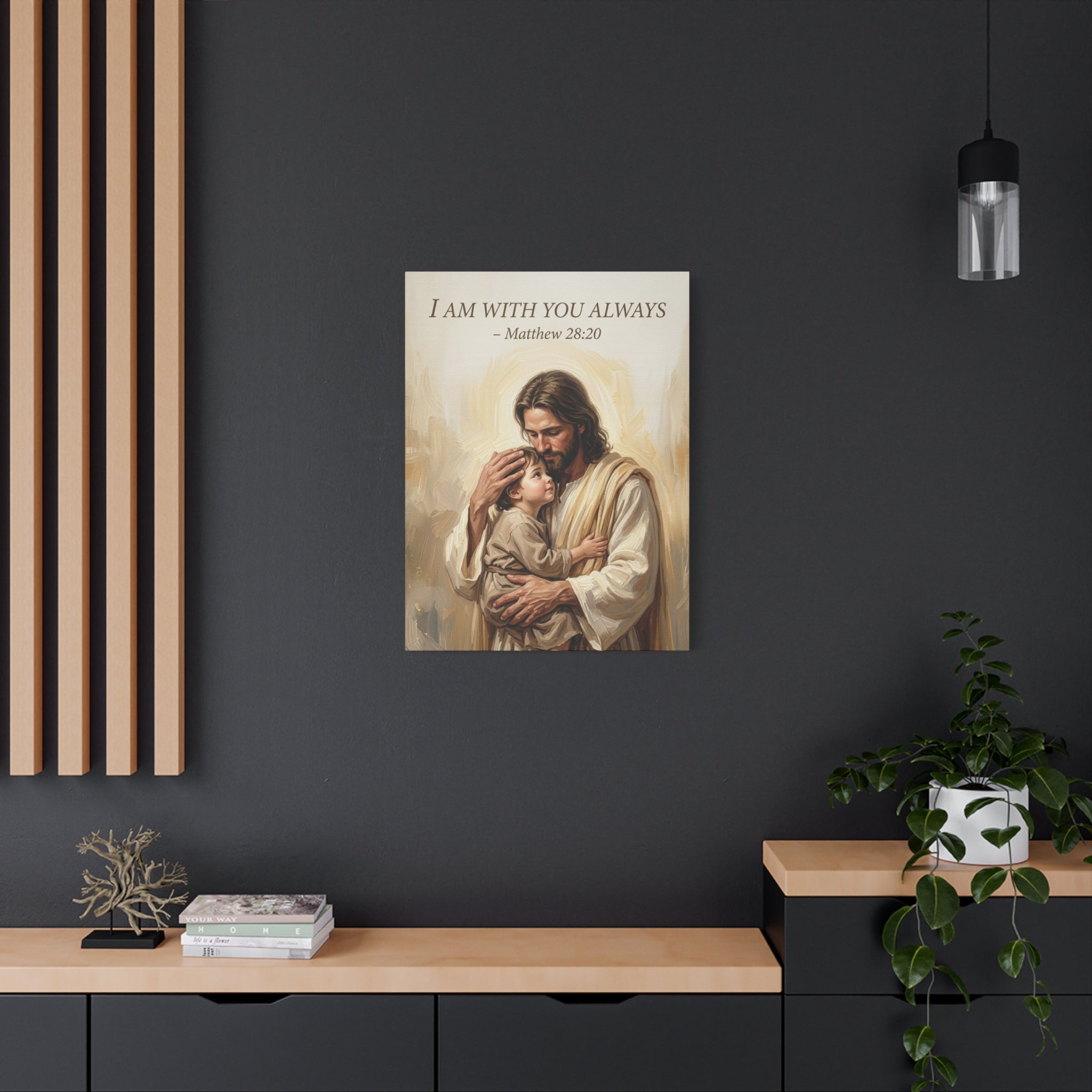 I Am With You Always – Matthew 28:20 Matte Canvas, Stretched