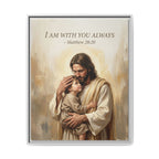 I Am With You Always – Matthew 28:20 Matte Framed Canvas